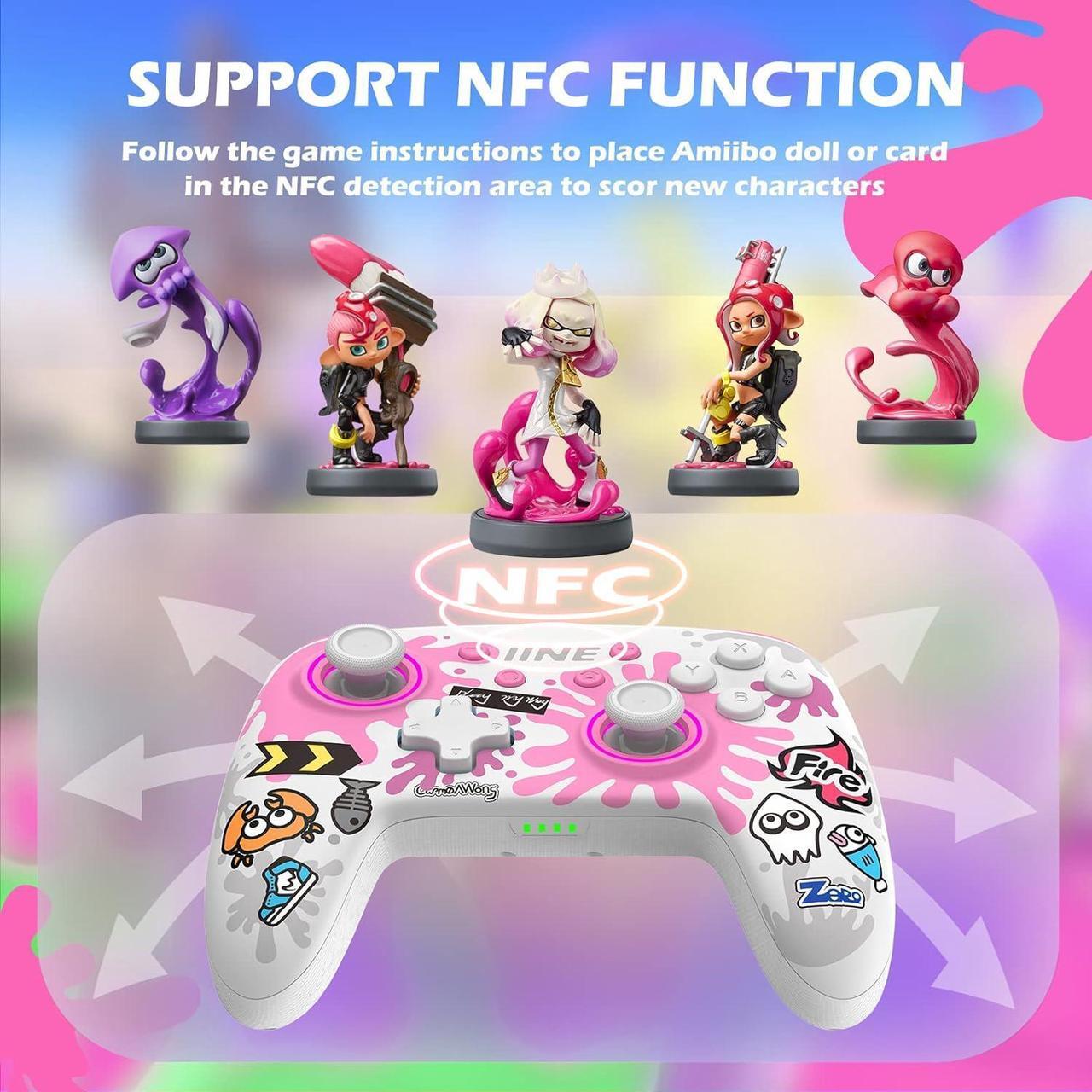 Alt view image 5 of 7 - Wireless Pro Controller Gamepad Compatible with Nintendo Switch/Oled, Support NFC with Wake Up, Dual Motion and TURBO Function
