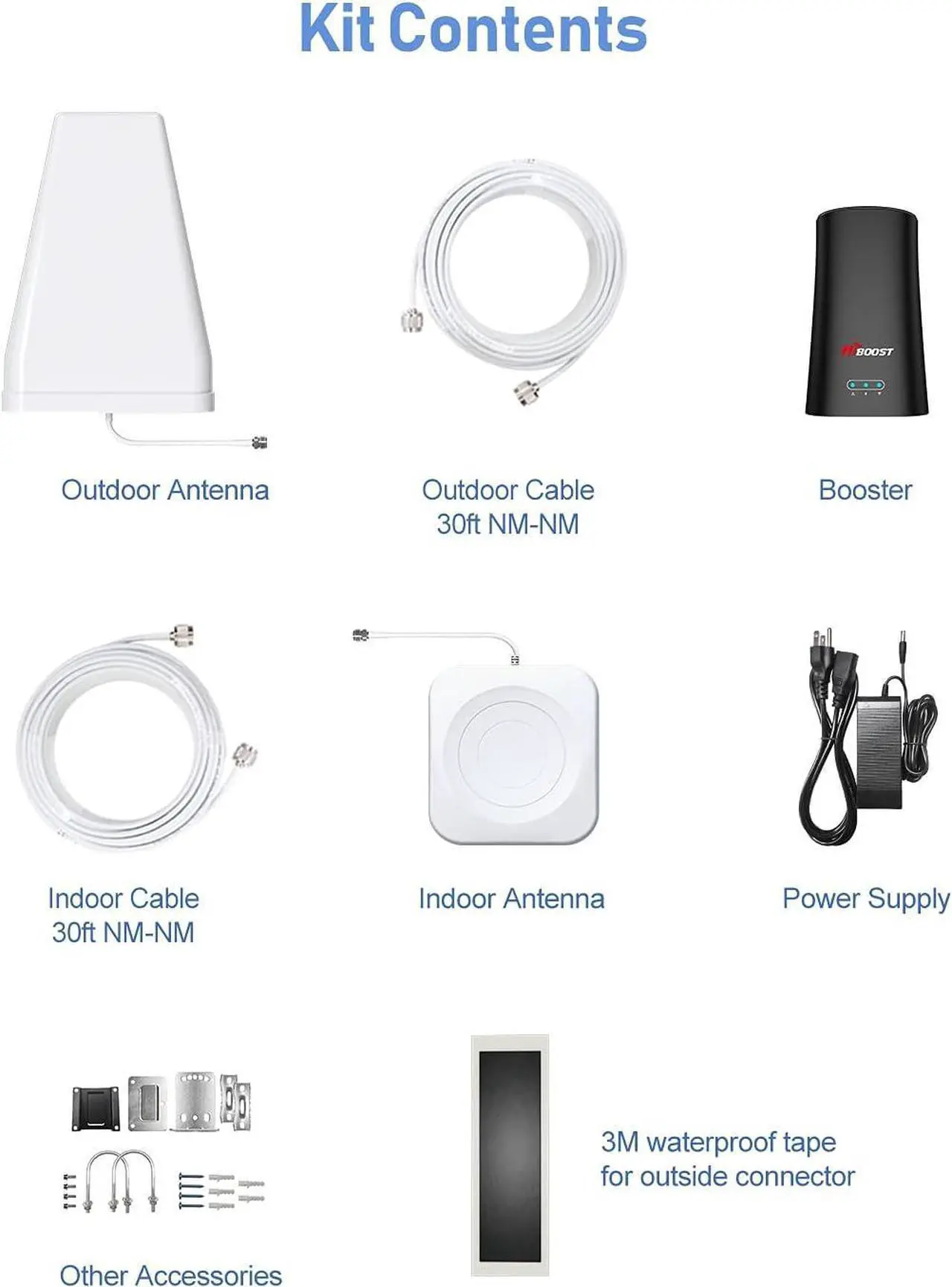 Alt view image 7 of 7 - Cell Phone Booster for Home, Up to 2,000 sq ft, All US Carriers - Verizon, AT&T, T-Mobile, Sprint & More, Cell Signal Booster Boosts 5G/4G LTE, FCC Approved