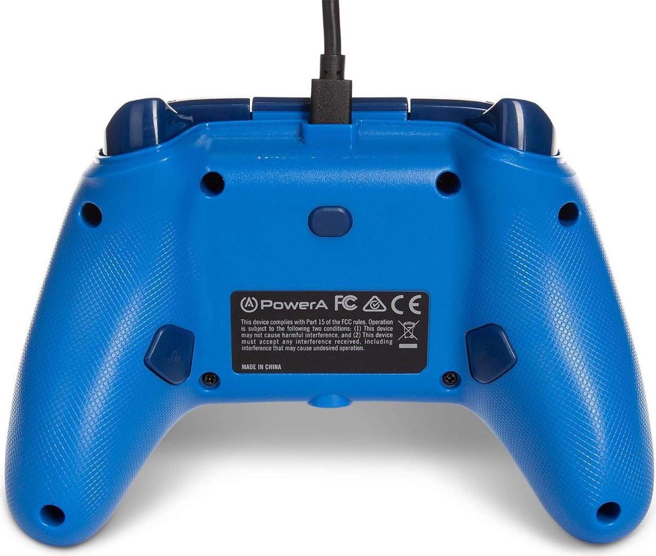 Alt view image 6 of 6 - PowerA Enhanced Wired Controller for Xbox Series X|S - Blue, Officially Licensed for Xbox