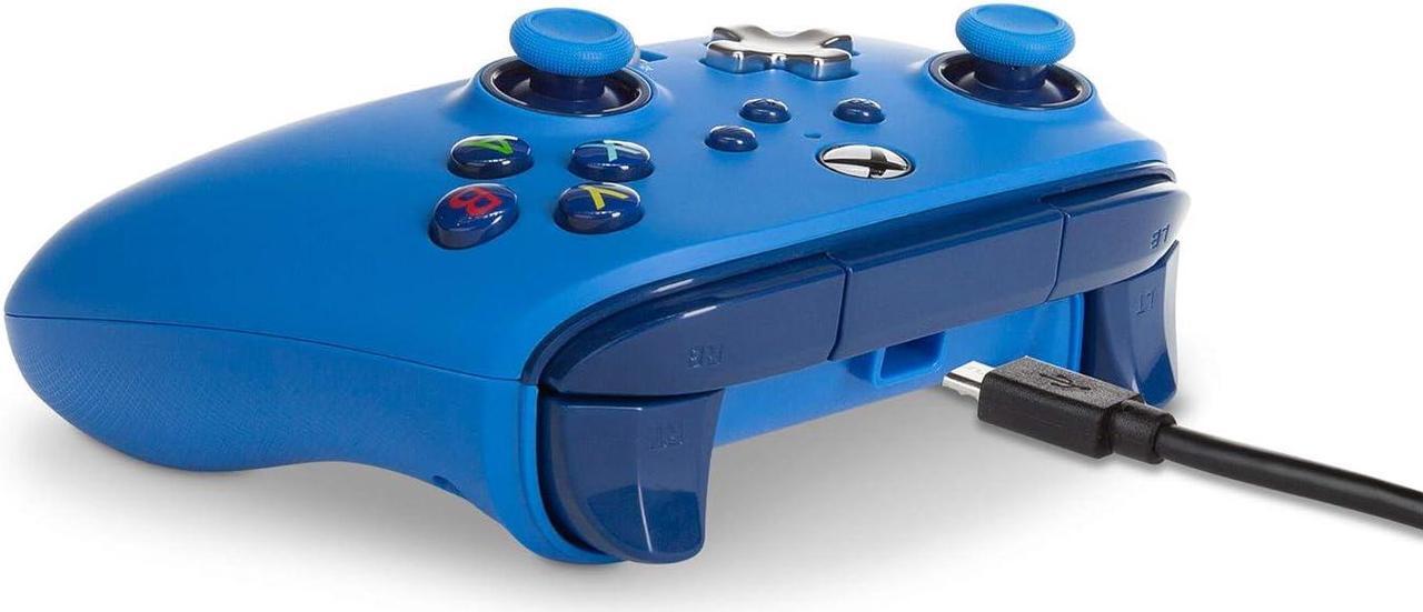Alt view image 5 of 6 - PowerA Enhanced Wired Controller for Xbox Series X|S - Blue, Officially Licensed for Xbox
