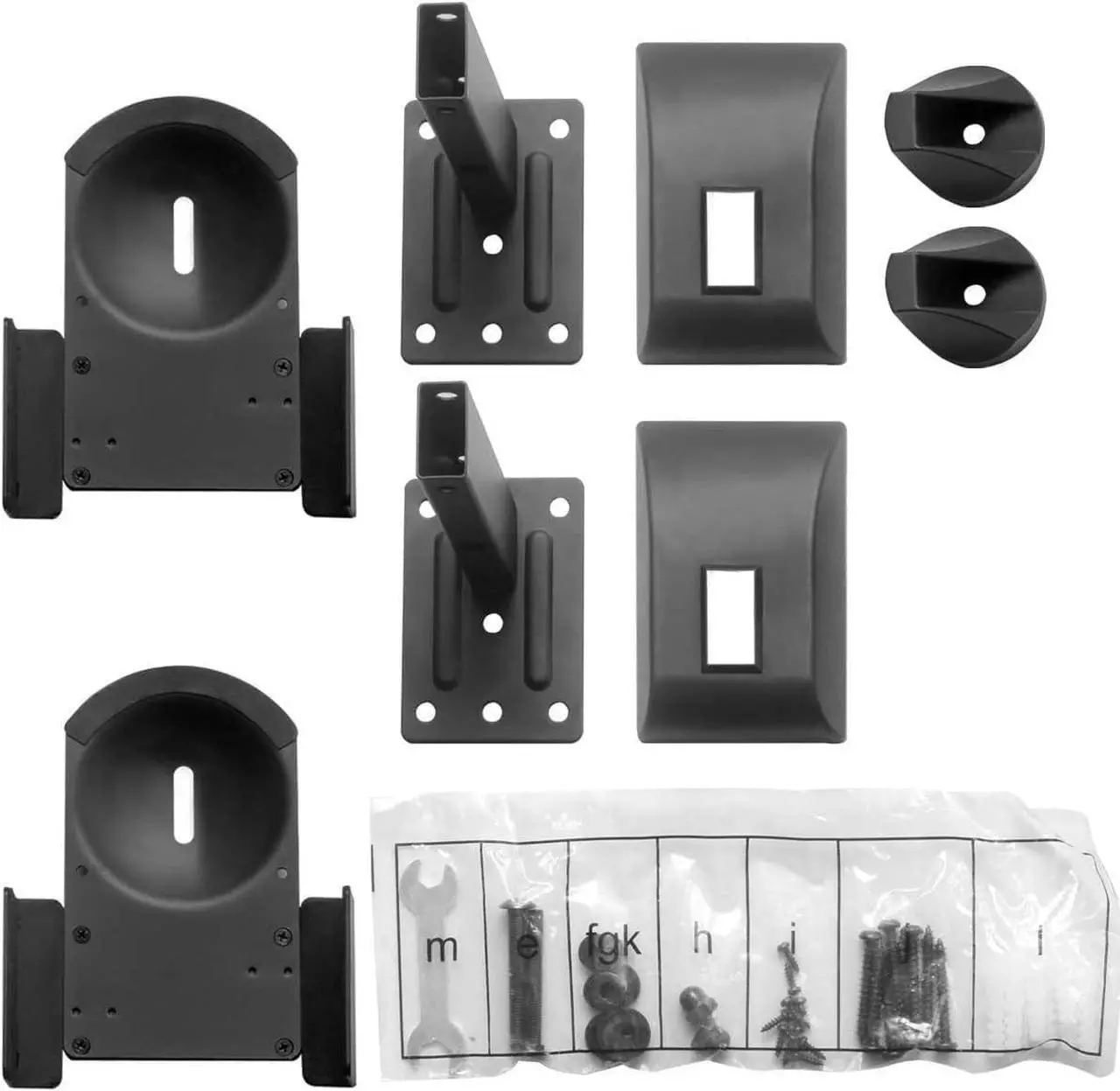 Alt view image 4 of 5 - Dual Side Clamping Bookshelf Speaker Wall Mounting Bracket for Large Surrounding Sound Speakers, Hold up to 66lbs Black