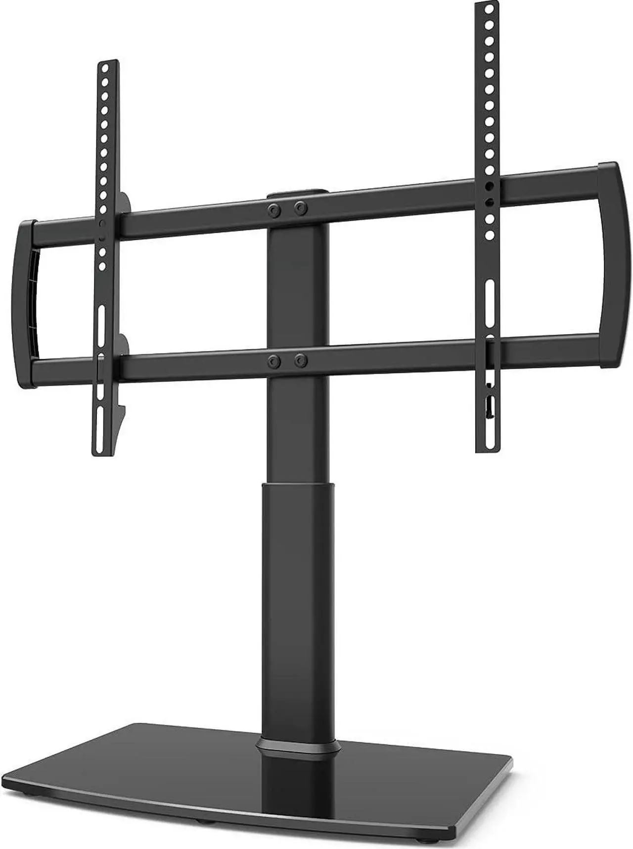 Main image of Universal Tabletop TV Stand with Wall Mount for 32 to 70 inch 4 Level Height Adjustable, Heavy Duty Tempered Glass Base, Holds up to 110lbs Screens