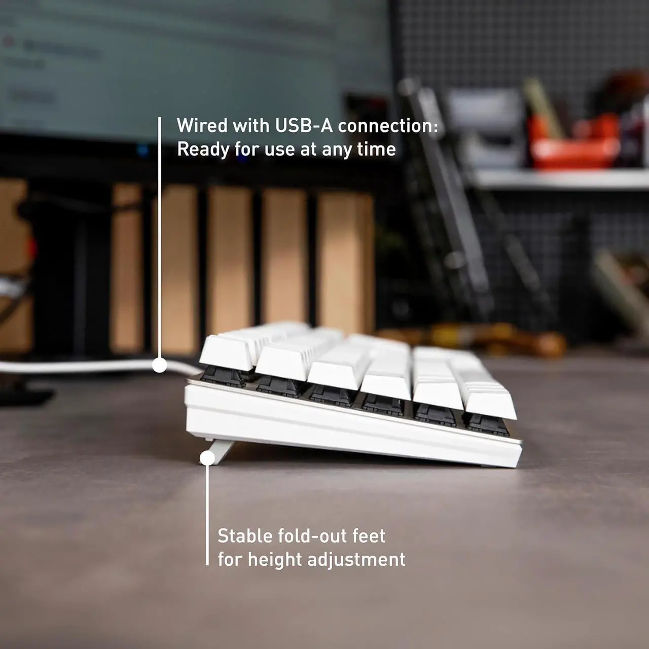 Alt view image 6 of 6 - Cherry KC 200 MX Mechanical Office Keyboard with New MX2A switches. Modern Design with Metal Plate Frame. (Bronze W/MX2A Brown Switch)