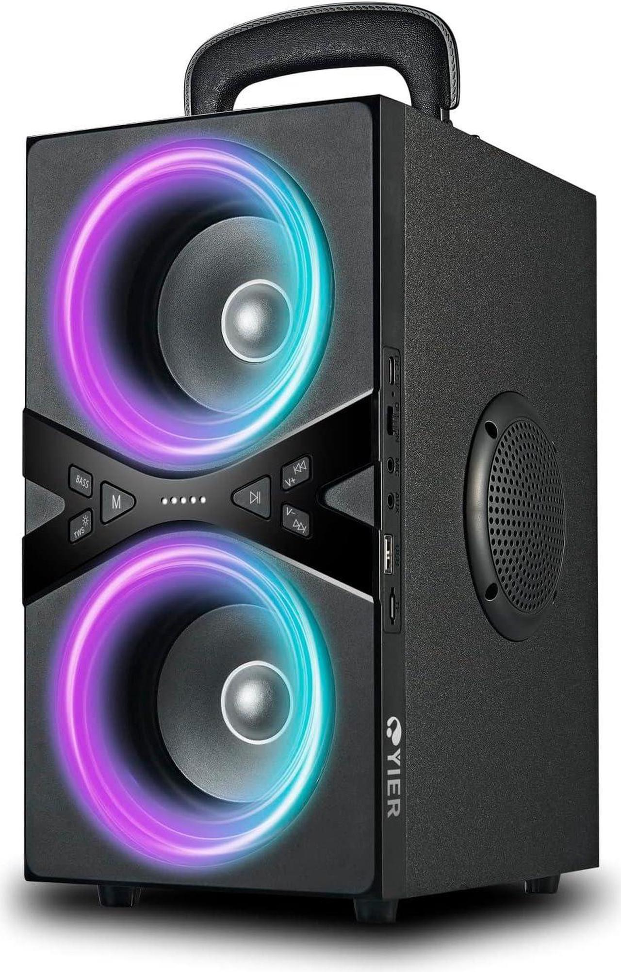 Main image of Bluetooth Speakers, Wireless TWS Portable Speaker with Lights,100dB Loud Subwoofer 80w(Peak) Stereo Sound, Bassup Technology, Long Playtime for Outdoor Party