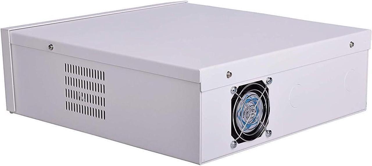 Alt view image 2 of 7 - Heavy Duty Steel 18" x 18" x 5" DVR/PC Security Lock box with 16 Gauge steel walls, and Exhaust Fan, Great electonics lock box for stores, gyms, classrooms, and any public place White