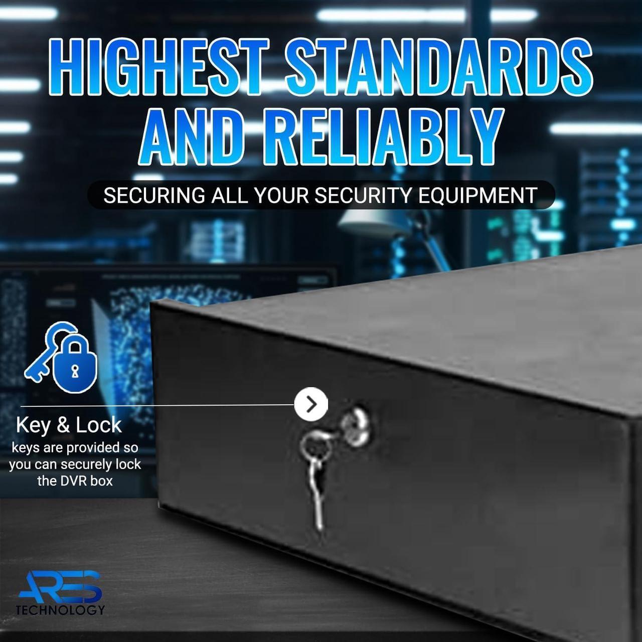 Alt view image 7 of 7 - Heavy Duty Steel 18" x 18" x 5" DVR/PC Security Lock box with 16 Gauge steel walls, and Exhaust Fan, Great electonics lock box for stores, gyms, classrooms, and any public place White