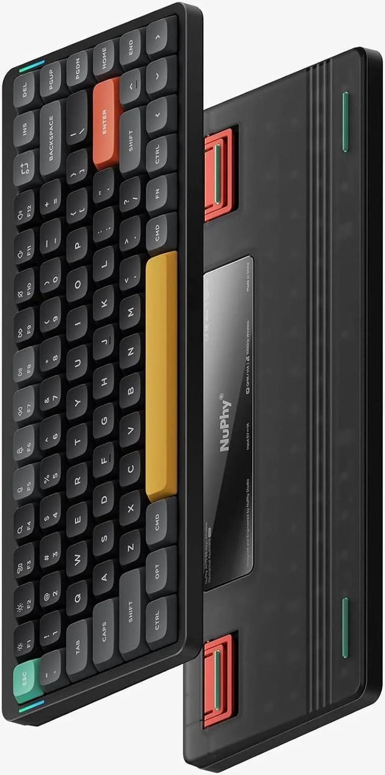 Alt view image 2 of 7 - NUPHY Air75 V2 Portable 75% Mechanical Keyboard,Wireless Keyboard,Supports Bluetooth/2.4G/USB-C RGB Bluetooth Keyboards,Compatible with Windows/Mac OS/Linux Systems- Black - Gateron Aloe Switch