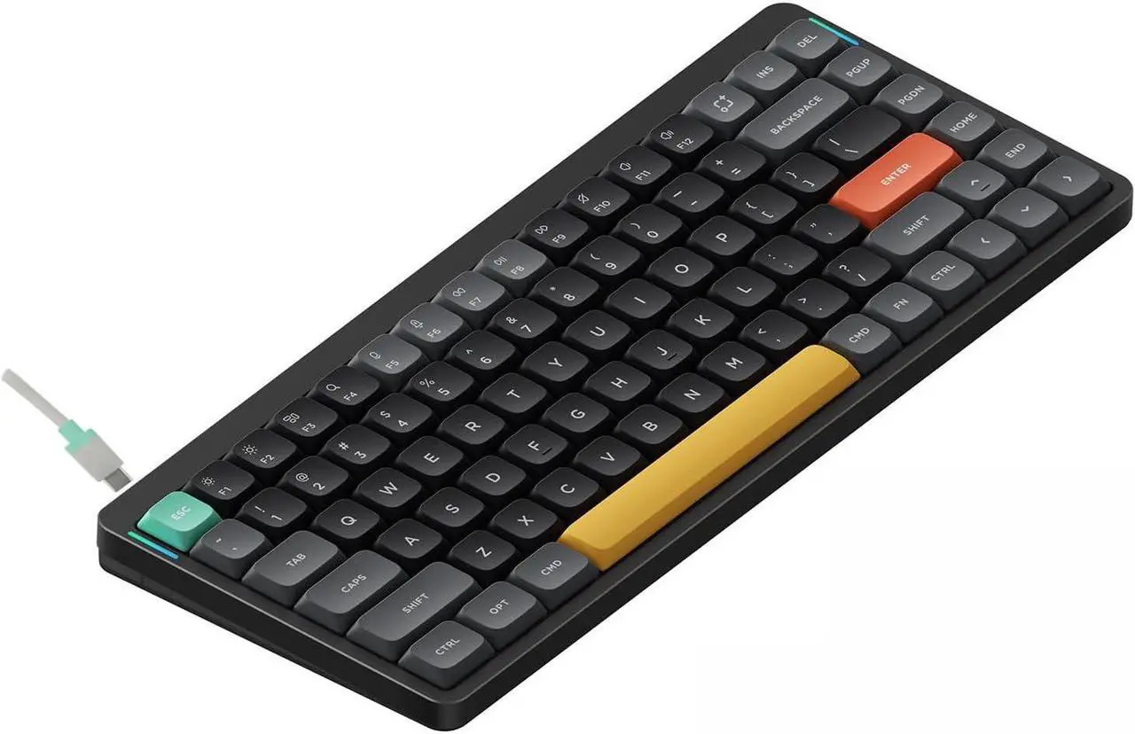 Main image of NUPHY Air75 V2 Portable 75% Mechanical Keyboard,Wireless Keyboard,Supports Bluetooth/2.4G/USB-C RGB Bluetooth Keyboards,Compatible with Windows/Mac OS/Linux Systems- Black - Gateron Aloe Switch