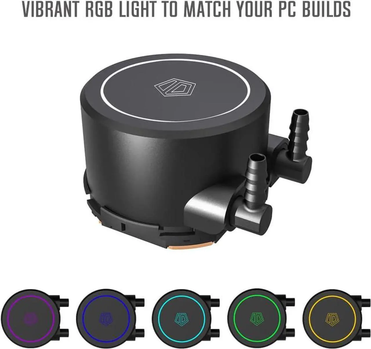 Alt view image 2 of 7 - ID-COOLING AURAFLOW X 240 CPU Water Cooler RGB CPU Liquid Cooler 240mm AIO Cooler MB Sync 12V 4PIN Connector 2X120mm RGB Fan, Intel 1700/115X/1200/2066, AMD AM4/AM5