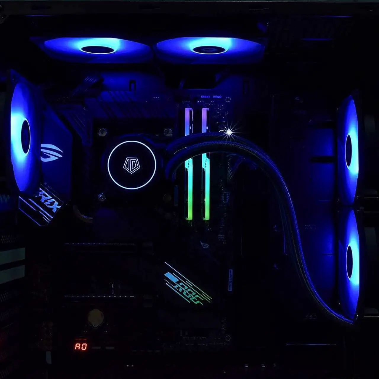 Alt view image 6 of 7 - ID-COOLING AURAFLOW X 240 CPU Water Cooler RGB CPU Liquid Cooler 240mm AIO Cooler MB Sync 12V 4PIN Connector 2X120mm RGB Fan, Intel 1700/115X/1200/2066, AMD AM4/AM5