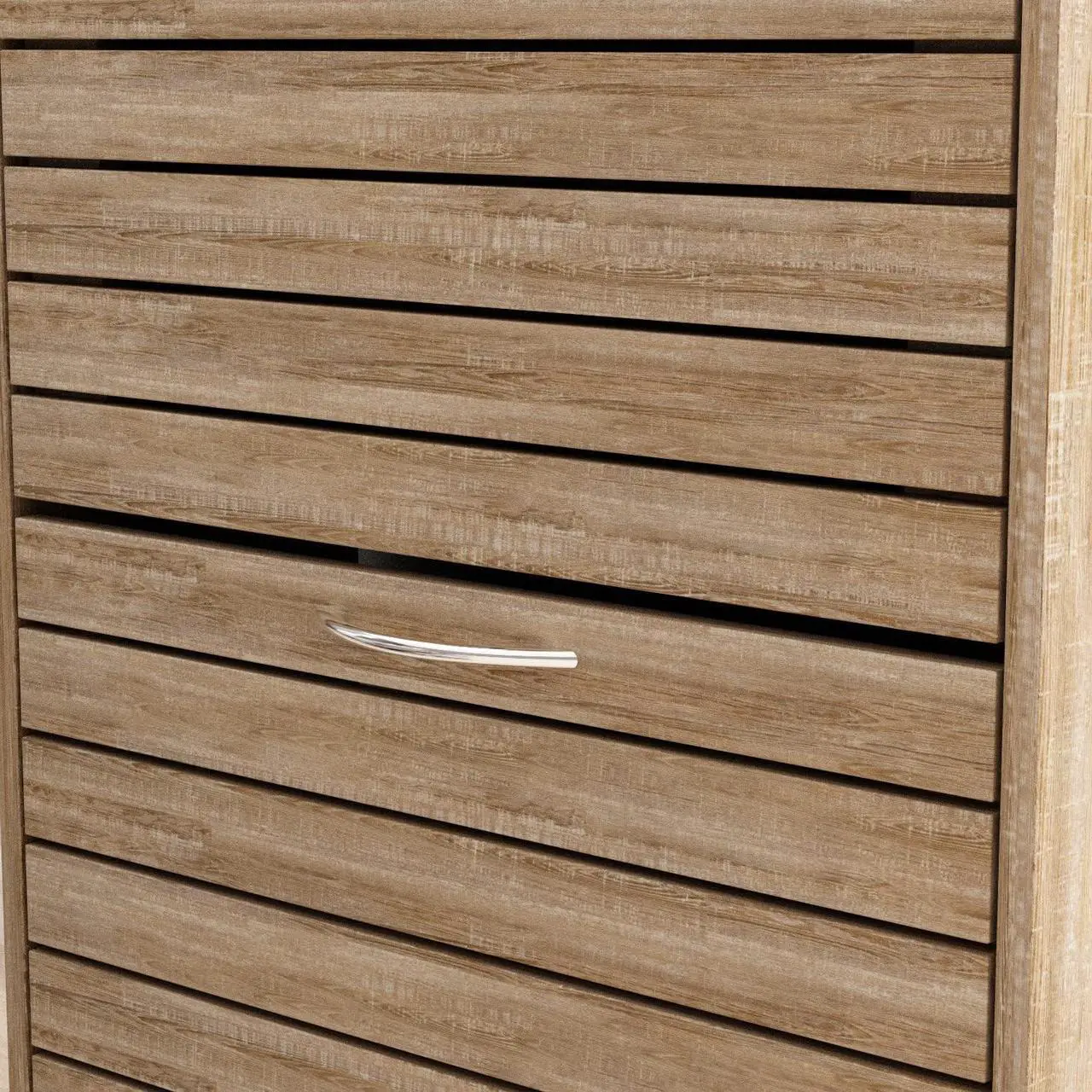 Alt view image 6 of 7 - 3-Drawer Shoe Storage Cabinet with Louver Doors, 3-Tier Wood Shoe Rack Storage Organizer for Entryway,  (22.4L x 9.4W x 42.3H)