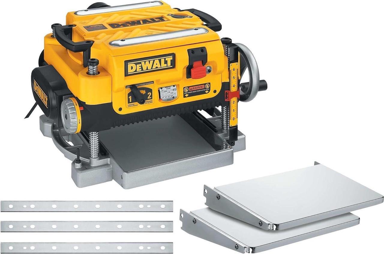 Main image of DEWALT Thickness Planer, Two Speed, 13-inch, 15 Amp, 20,000 RPM Motor w/Feed Tables & Extra Blades