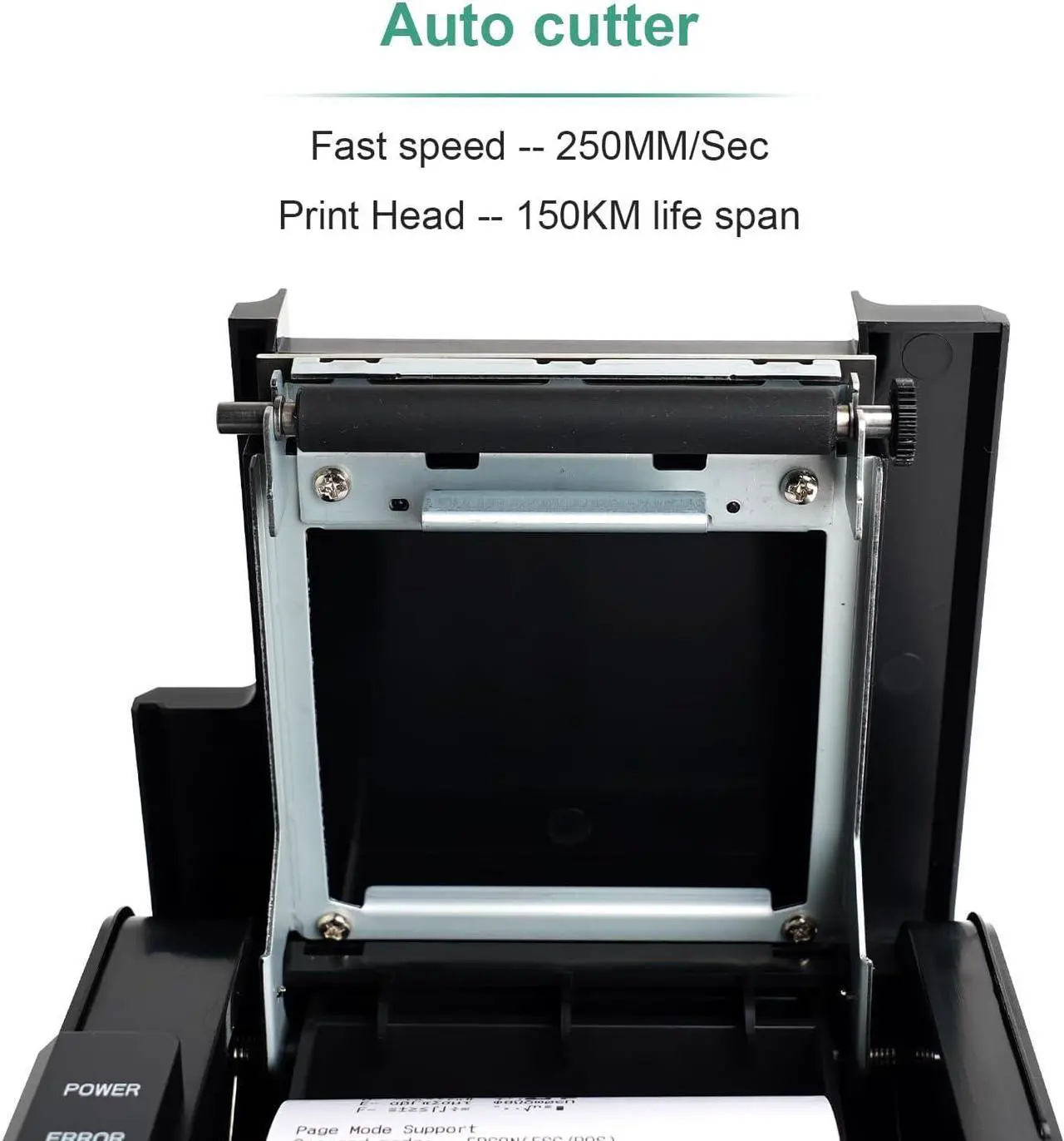 Alt view image 4 of 6 - Kitchen Restaurant POS Printer, 80mm Thermal Receipts Printer with Auto Cutter, USB Serial Ethernet for ESC/POS, Support Windows/Mac Cash Drawer, No Bluetooth, No Square