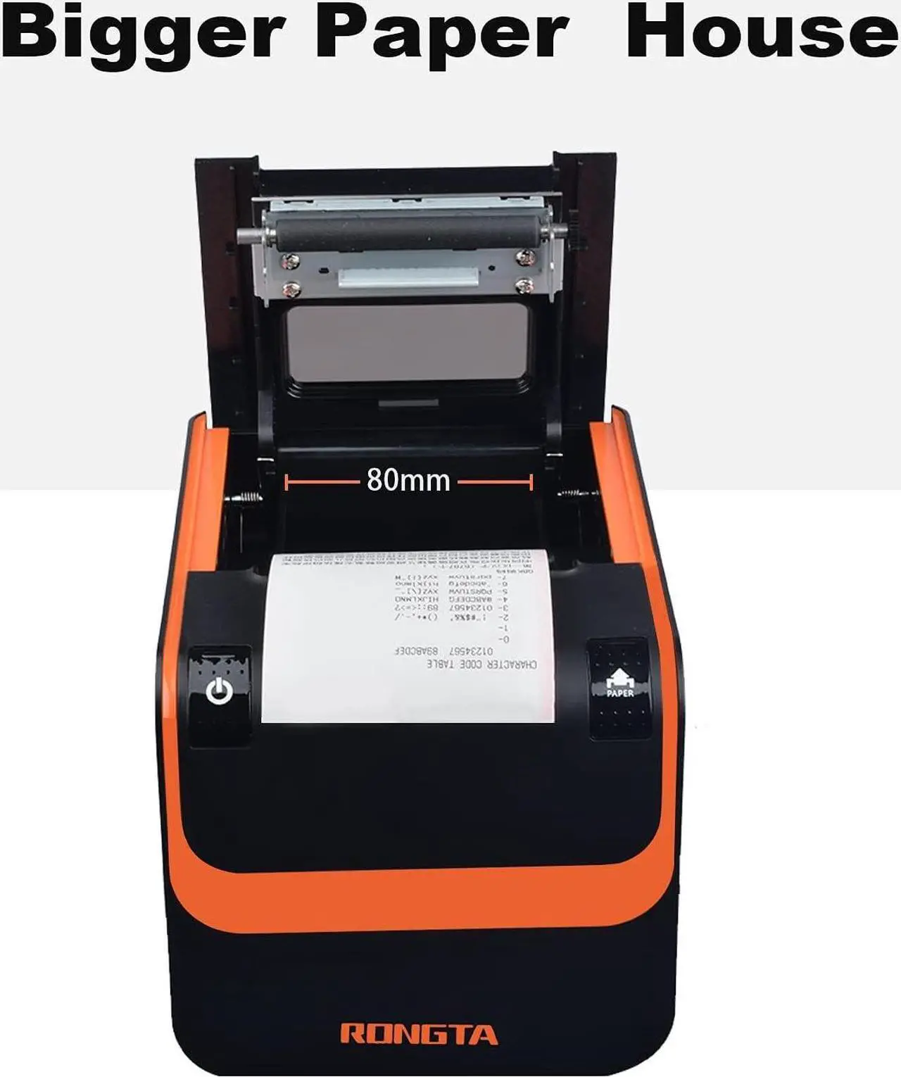 Alt view image 7 of 7 - POS Printer, 80mm Direct Thermal Receipt Printer with Auto Cutter, USB Serial Ethernet Interface, Support Windows/Mac/Linux Cash Drawer, Restaurant Kitchen Printer for ESC/POS
