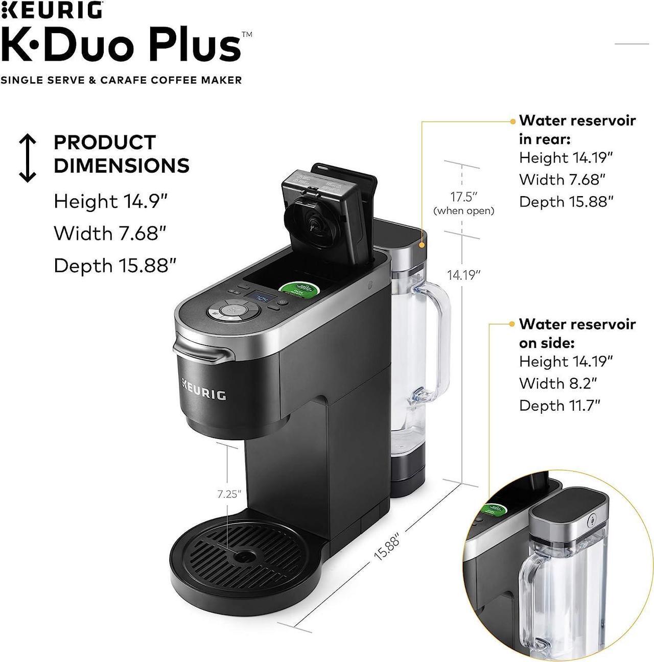 Alt view image 4 of 7 - Keurig K-Duo Plus Single Serve & Carafe Coffee Maker