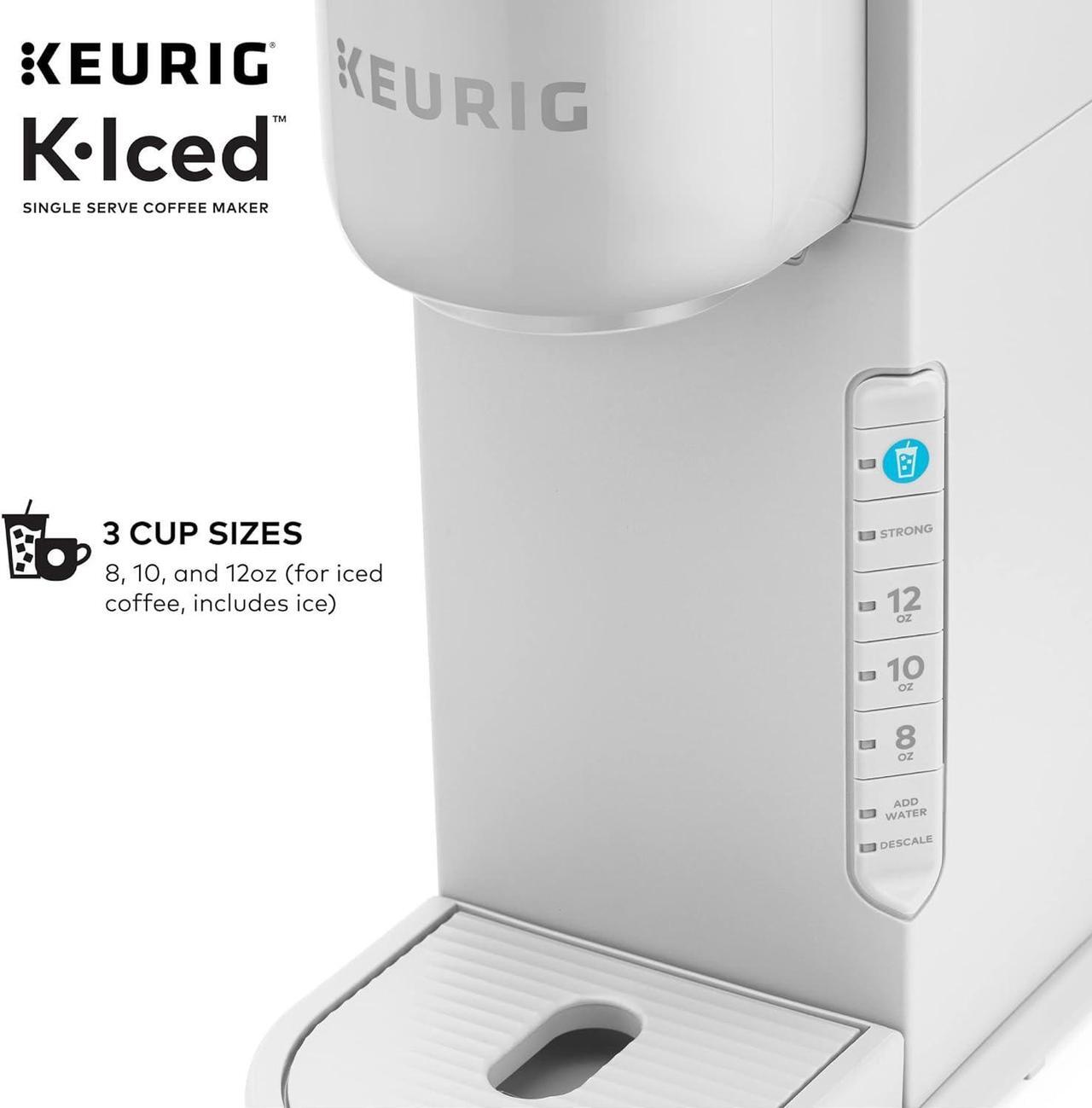 Alt view image 4 of 7 - Keurig K-Iced Single Serve Coffee Maker - Brews Hot and Cold - White