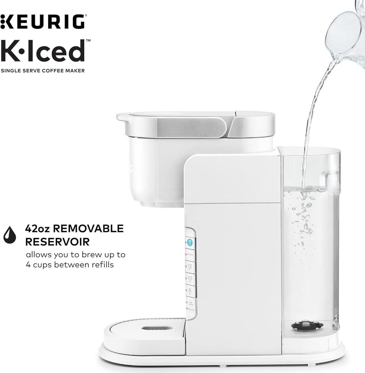 Alt view image 5 of 7 - Keurig K-Iced Single Serve Coffee Maker - Brews Hot and Cold - White