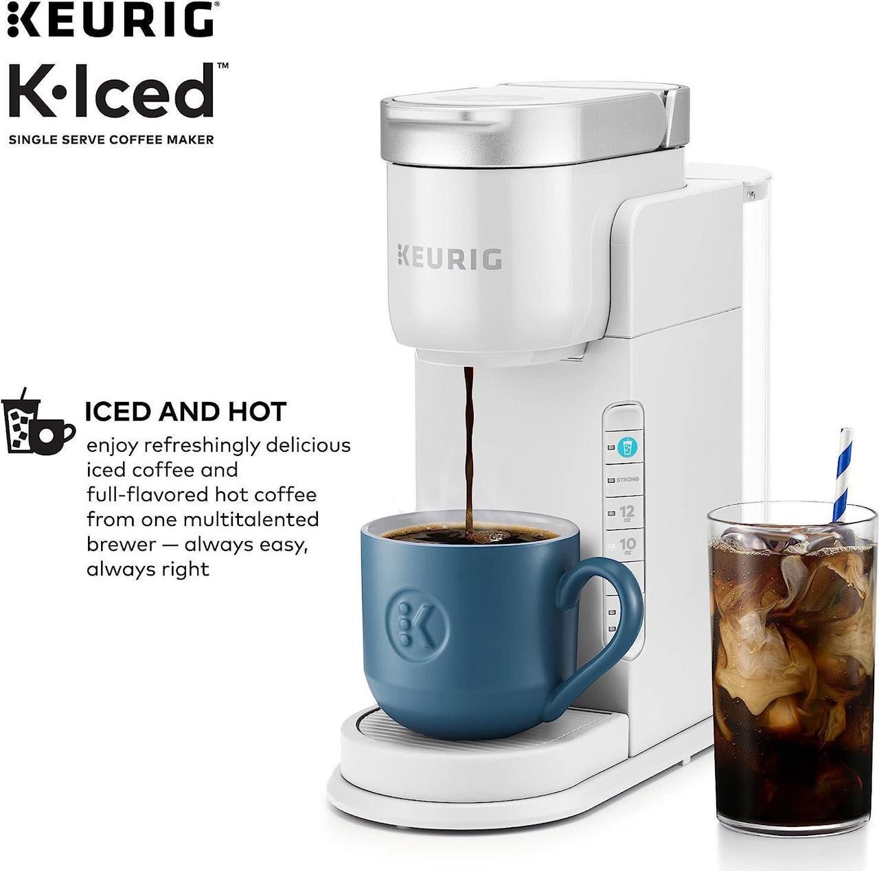 Alt view image 3 of 7 - Keurig K-Iced Single Serve Coffee Maker - Brews Hot and Cold - White