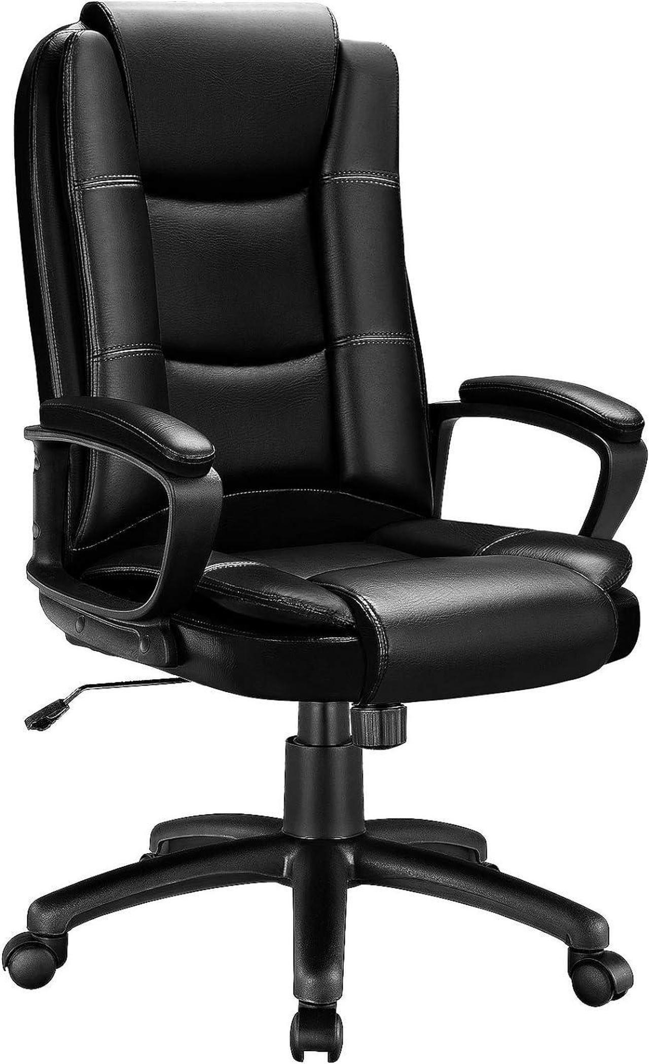 Main image of Office Chair Computer Desk Chair Gaming - Ergonomic High Back Cushion Lumbar Support with Wheels Comfortable Black Leather Racing Seat Adjustable Swivel Rolling Home Executive (Black)