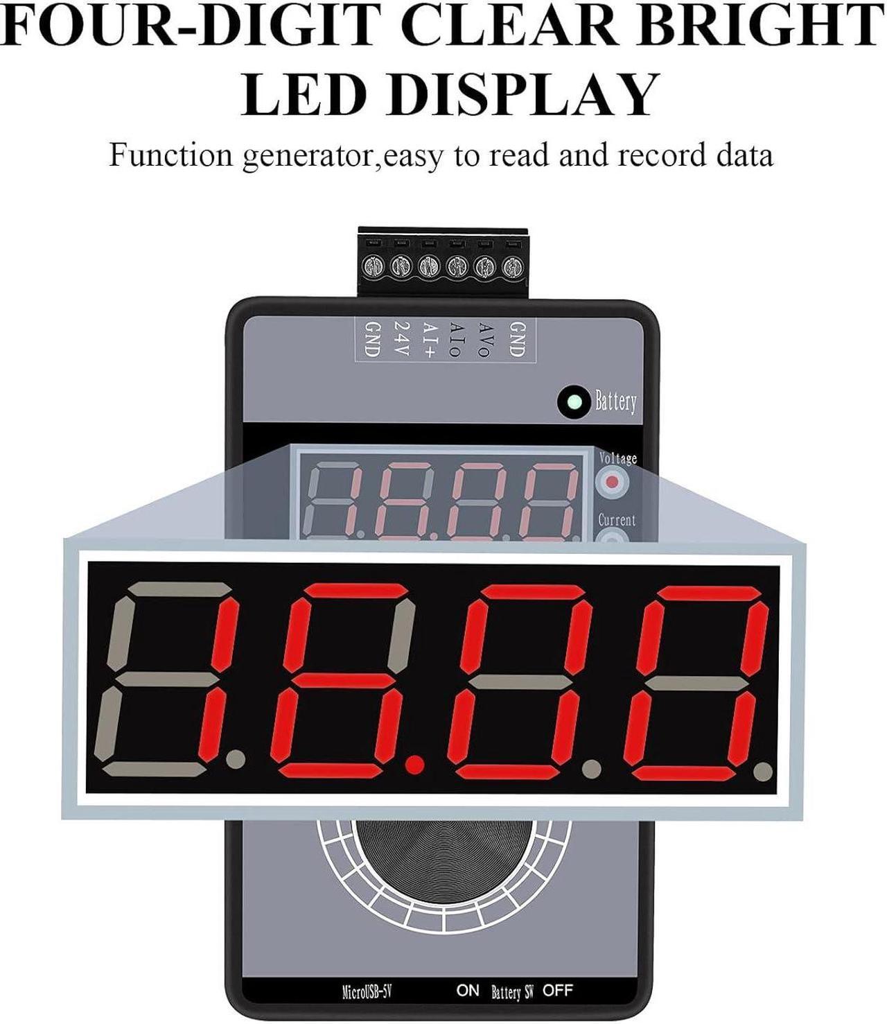 Alt view image 3 of 7 - DC 0-10V 0/4-20mA Current Voltage Signal Generator, Built-in Battery Power Supply Interface Analog Simulator, Adjustable 4-Digit Display, for PLC, Panel Debugging, Device Testing