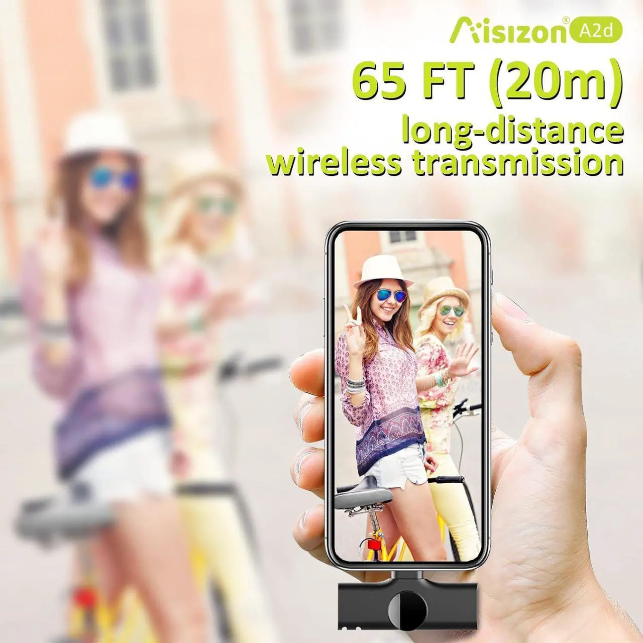 Alt view image 5 of 7 - Wireless Mics, Wireless Clip on Microphones, Lapel Microphone A2d One Pair Two, for Android Phone, iPhone 15, Laptop, Video Recording