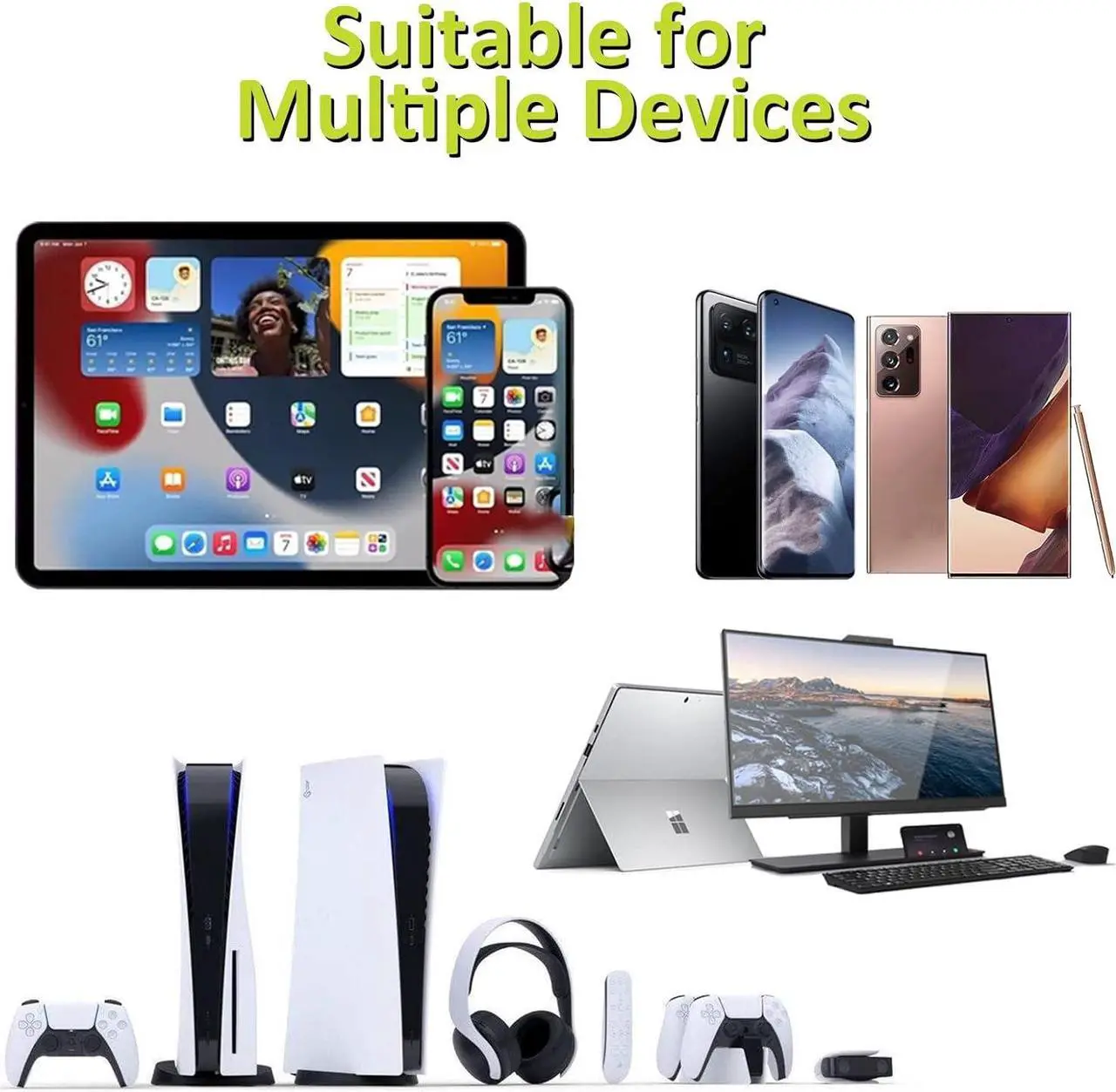 Alt view image 7 of 7 - Wireless Mics, Wireless Clip on Microphones, Lapel Microphone A2d One Pair Two, for Android Phone, iPhone 15, Laptop, Video Recording