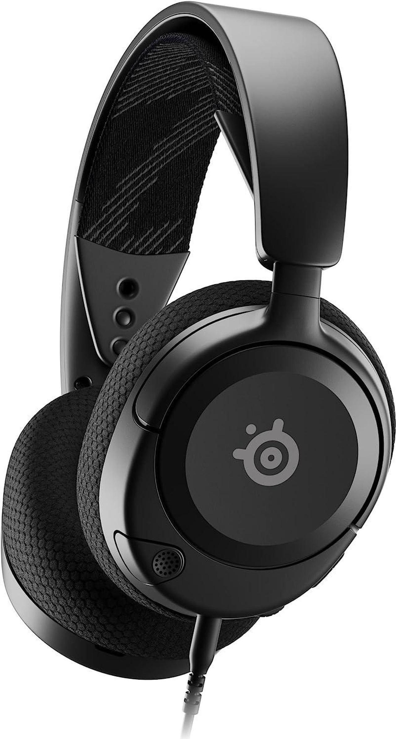 SteelSeries Arctis Nova 1 Multi-System Gaming Headset  Hi-Fi Drivers  360° Spatial Audio  Comfort Design  Durable  Ultra Lightweight  Noise-Cancelling Mic  PC, PS5/PS4, Switch, Xbox - Black