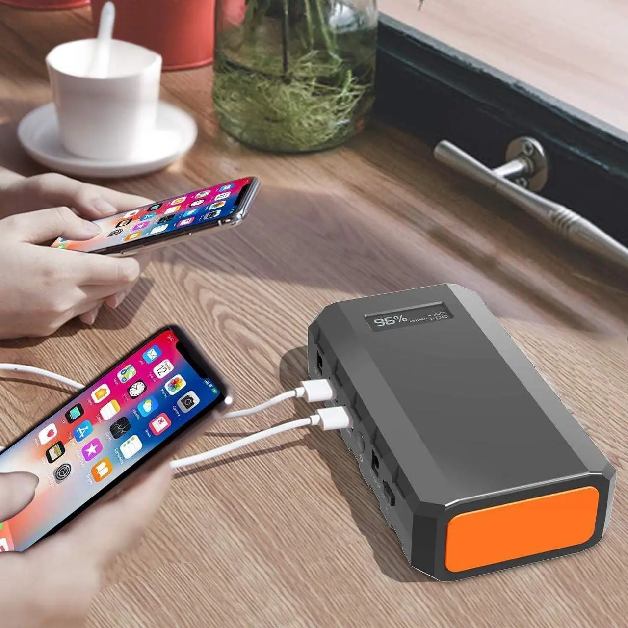 Alt view image 7 of 7 - 88.8Wh|65Watts Portable Laptop Charger with AC Outlet, A Super Travel Portable Battery Pack & Power Bank for HP, Notebooks, MacBook, Laptops Grey