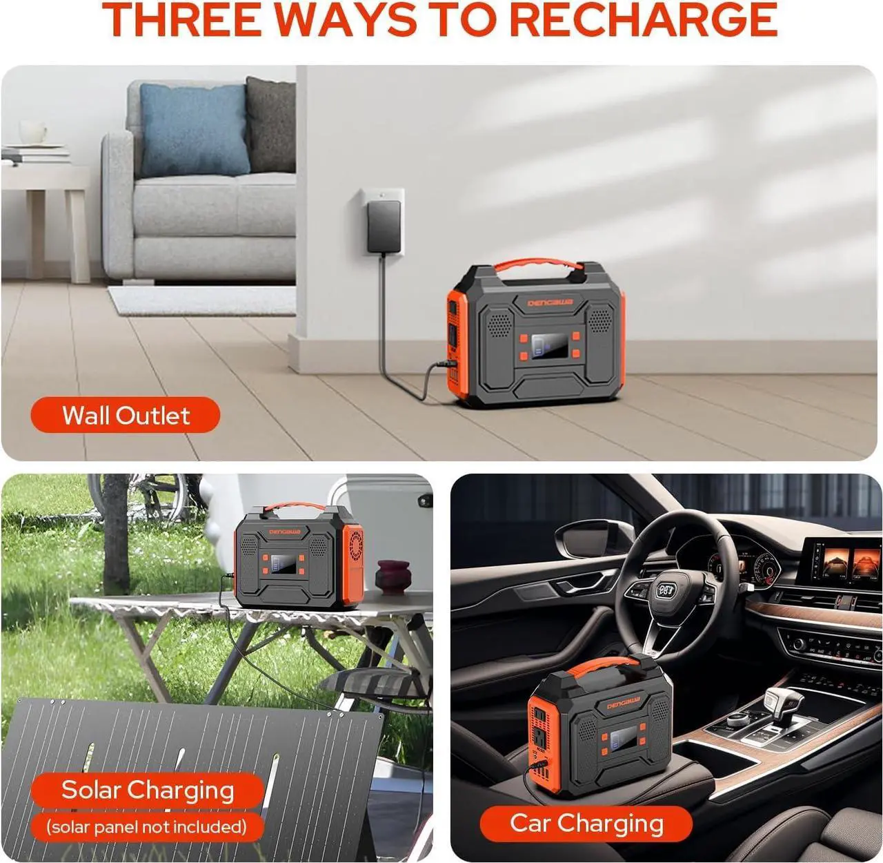 Alt view image 4 of 7 - Portable Power Bank with AC Outlet, 250Wh Portable Laptop Battery Bank, 67500mAh battery powered outlet,Portable Power Station for Outdoor Tent Camping RV Home Office Emergency