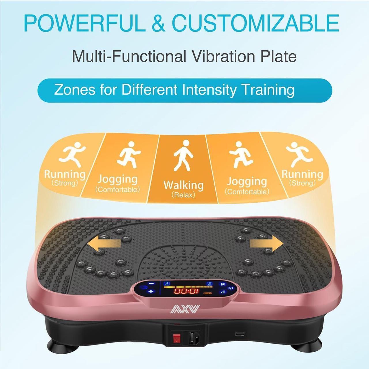 Alt view image 3 of 7 - Vibration Plate Exercise Machine Whole Body Workout Power Vibrate Fitness Platform Vibrating Machine Exercise Board for Weight Loss Shaping Toning Wellness Home Gyms Workout (Slim) Pink