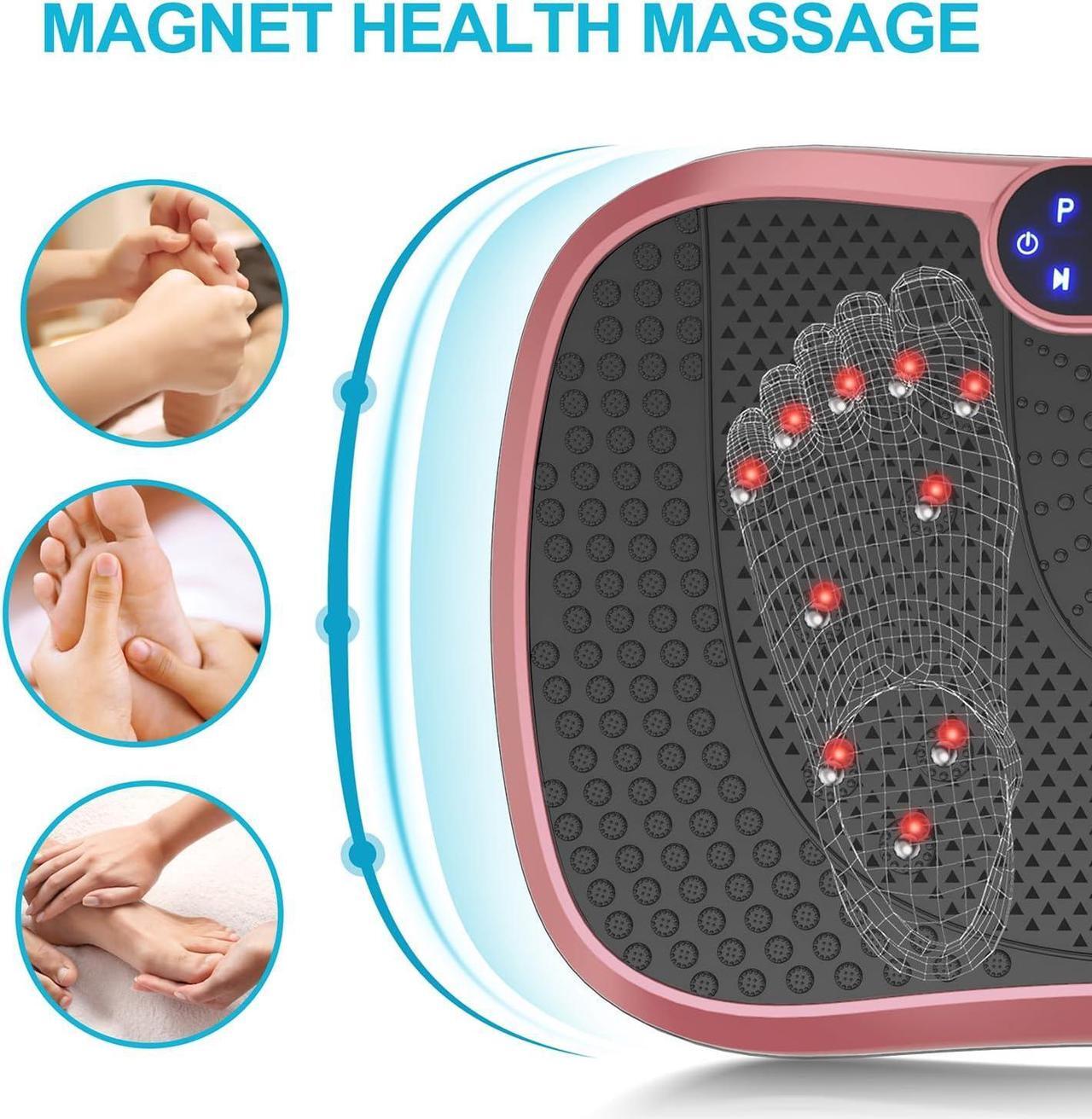 Alt view image 4 of 7 - Vibration Plate Exercise Machine Whole Body Workout Power Vibrate Fitness Platform Vibrating Machine Exercise Board for Weight Loss Shaping Toning Wellness Home Gyms Workout (Slim) Pink