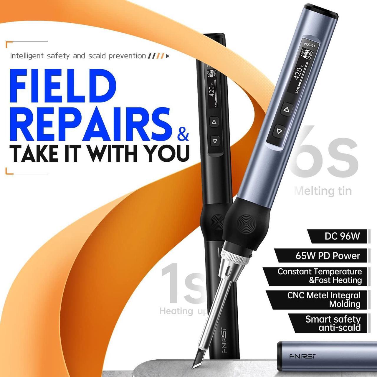 Alt view image 2 of 7 - Soldering Iron Kit, DC/PD(96W/65W) Mini Digital Soldering Iron, 180-780 Fast Heating, 6 Soldering Tips, Digital OLED Screen Display, Auto Sleep (With Power Adapter)