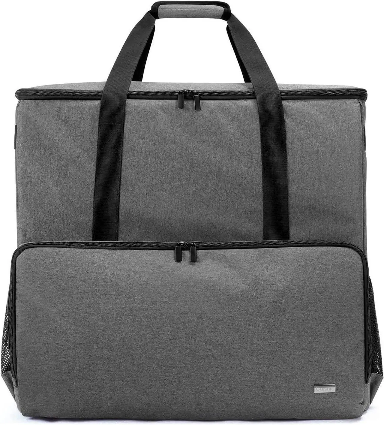 Alt view image 7 of 7 - Desktop Computer Travel Bag, Carrying Case for Computer Tower PC Chassis, Keyboard, Cable and Mouse, Bag Only,Grey