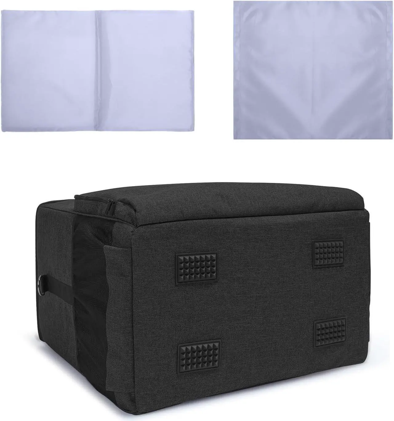 Alt view image 5 of 7 - Desktop Computer Tower and Monitor Carrying Case,Travel Tote Bag for PC Chassis, Monitor, Keyboard, Cable and Mouse, Earphone, Bag Only, Black