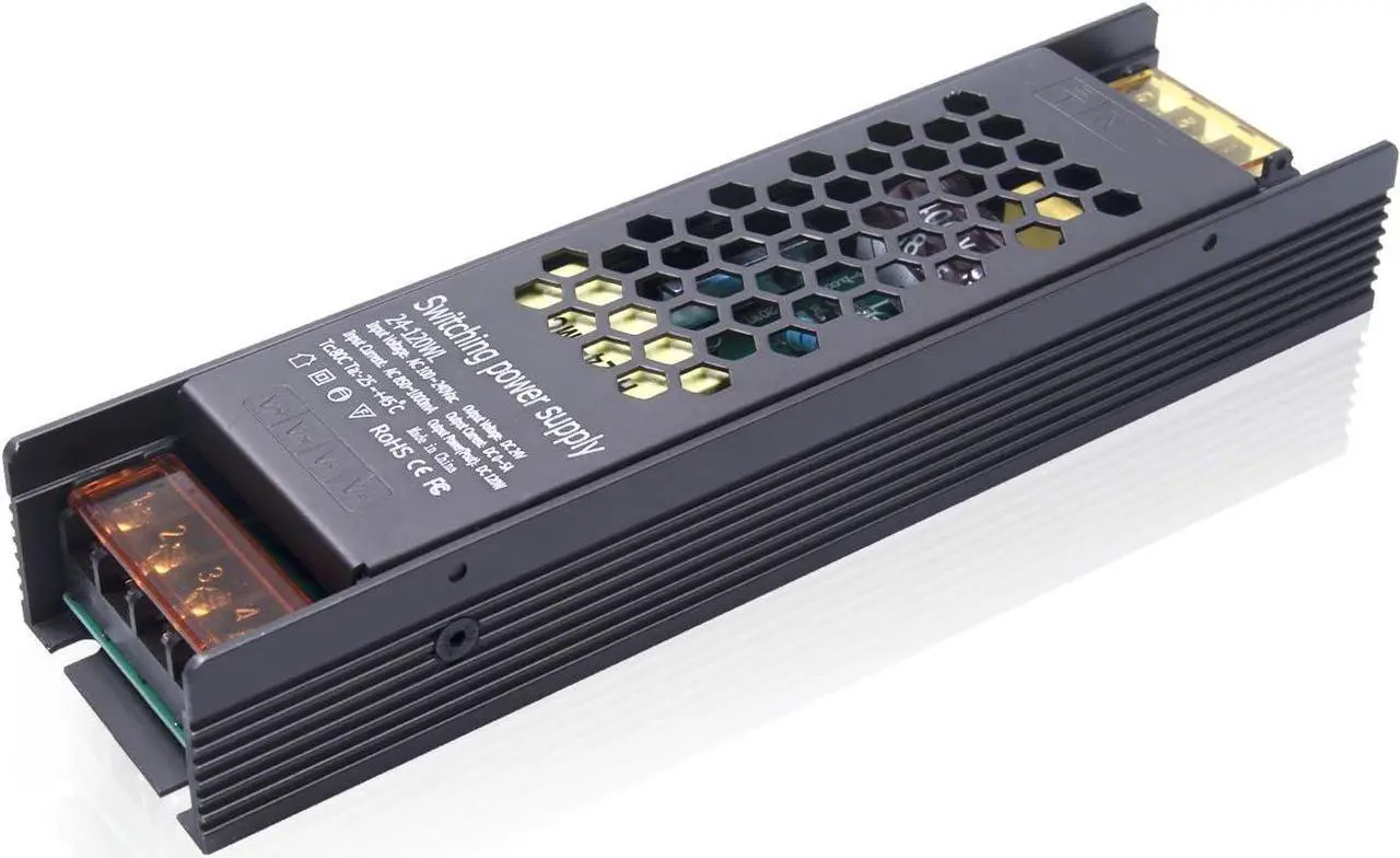 Main image of 24V Power Supply,120W DC 24V LED Power Supply Driver Waterproof IP20 AC 100-240V to DC 24V LED Transformer Switching Converter for LED Strip Lights CCTV Computer Project LED Display