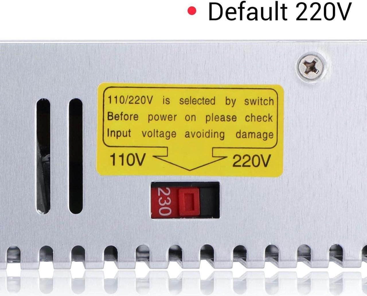 Alt view image 5 of 7 - 60V Power Supply, AC 110V 220V to DC 0-60V 8A 480W Buck Converter Dual Display, Variable Adjustable Adapter Regulated 5V 12V 24V 30V 36V 48V 60Volt Switching Voltage Transformer 3A 5A 8A Charger
