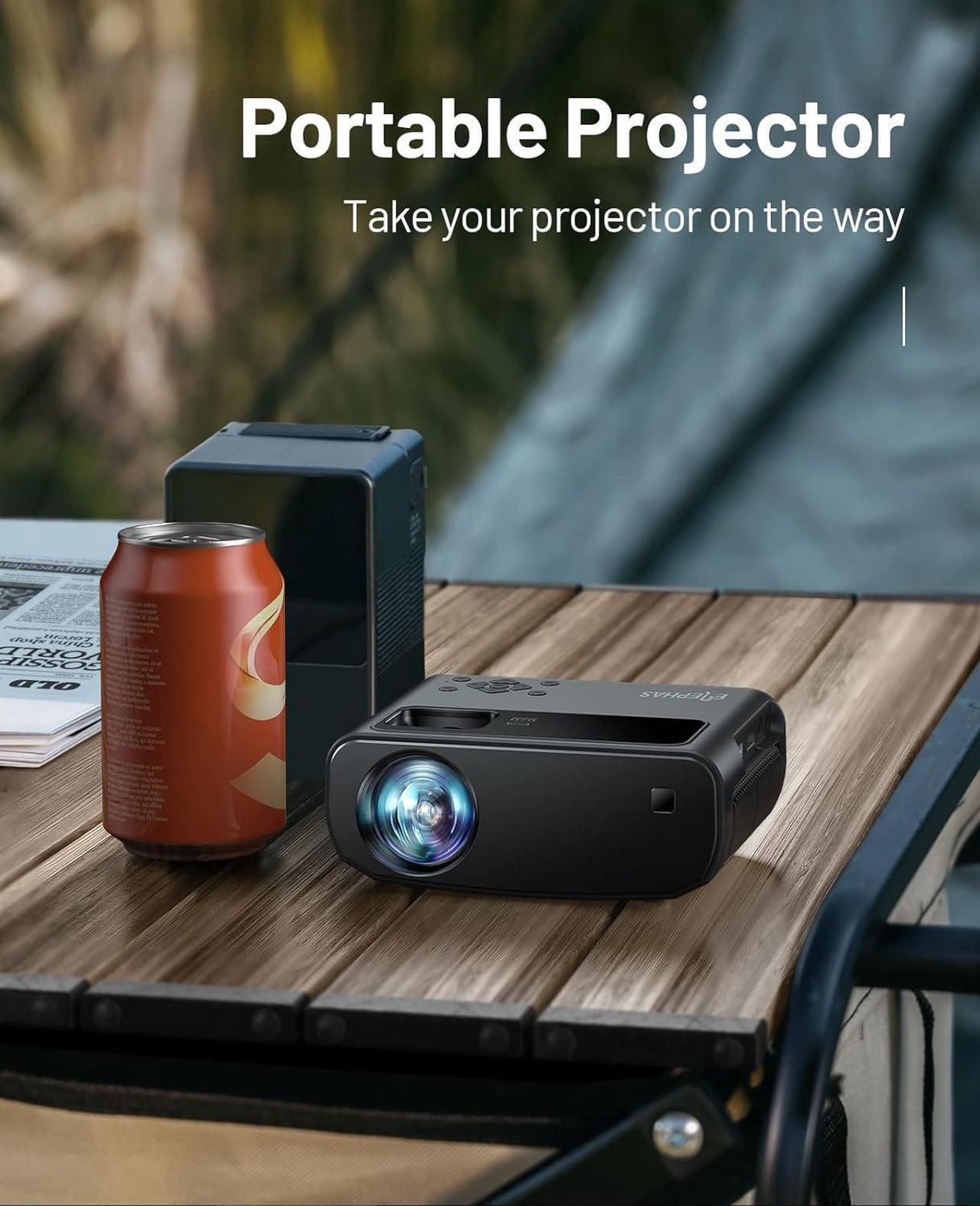 Alt view image 5 of 6 - WiFi Projector for iPhone, 2024 Upgraded Mini Projector with Tripod & Carry Bag, Full HD 1080P Supported, 200" Display Portable Projector, Compatible with iOS/Android/Windows/TV Stick/HDMI/USB