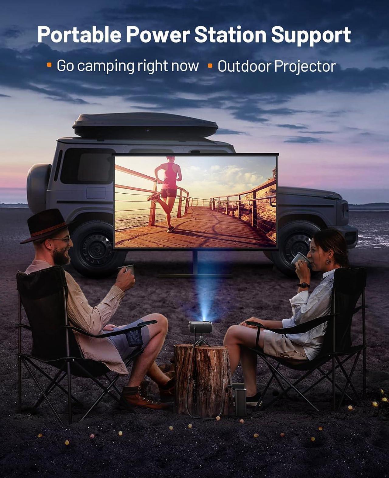 Alt view image 6 of 6 - WiFi Projector for iPhone, 2024 Upgraded Mini Projector with Tripod & Carry Bag, Full HD 1080P Supported, 200" Display Portable Projector, Compatible with iOS/Android/Windows/TV Stick/HDMI/USB