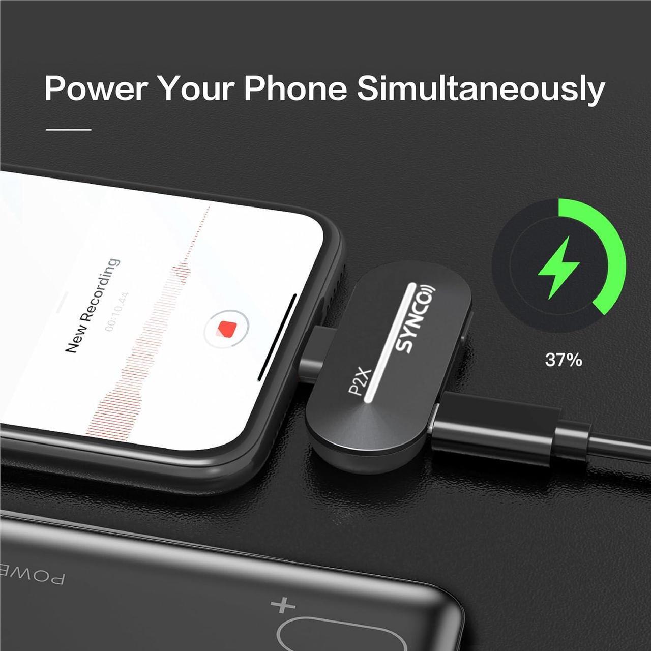 Alt view image 4 of 7 - 2 Mics Wireless Lavalier Microphone, USB-C Wireless Microphones for iPhone 15, Andriod Phone, P2XT Professional Lapel Mics for Tiktok, YouTube, Streaming, Vlog Video Recording, Type-C Devices