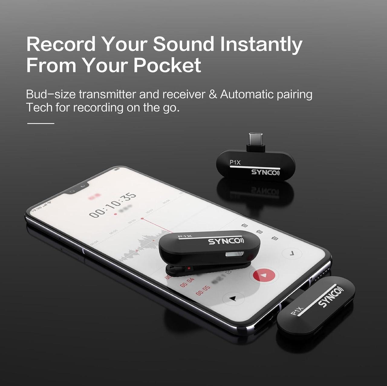 Alt view image 5 of 7 - 2 Mics Wireless Lavalier Microphone, USB-C Wireless Microphones for iPhone 15, Andriod Phone, P2XT Professional Lapel Mics for Tiktok, YouTube, Streaming, Vlog Video Recording, Type-C Devices