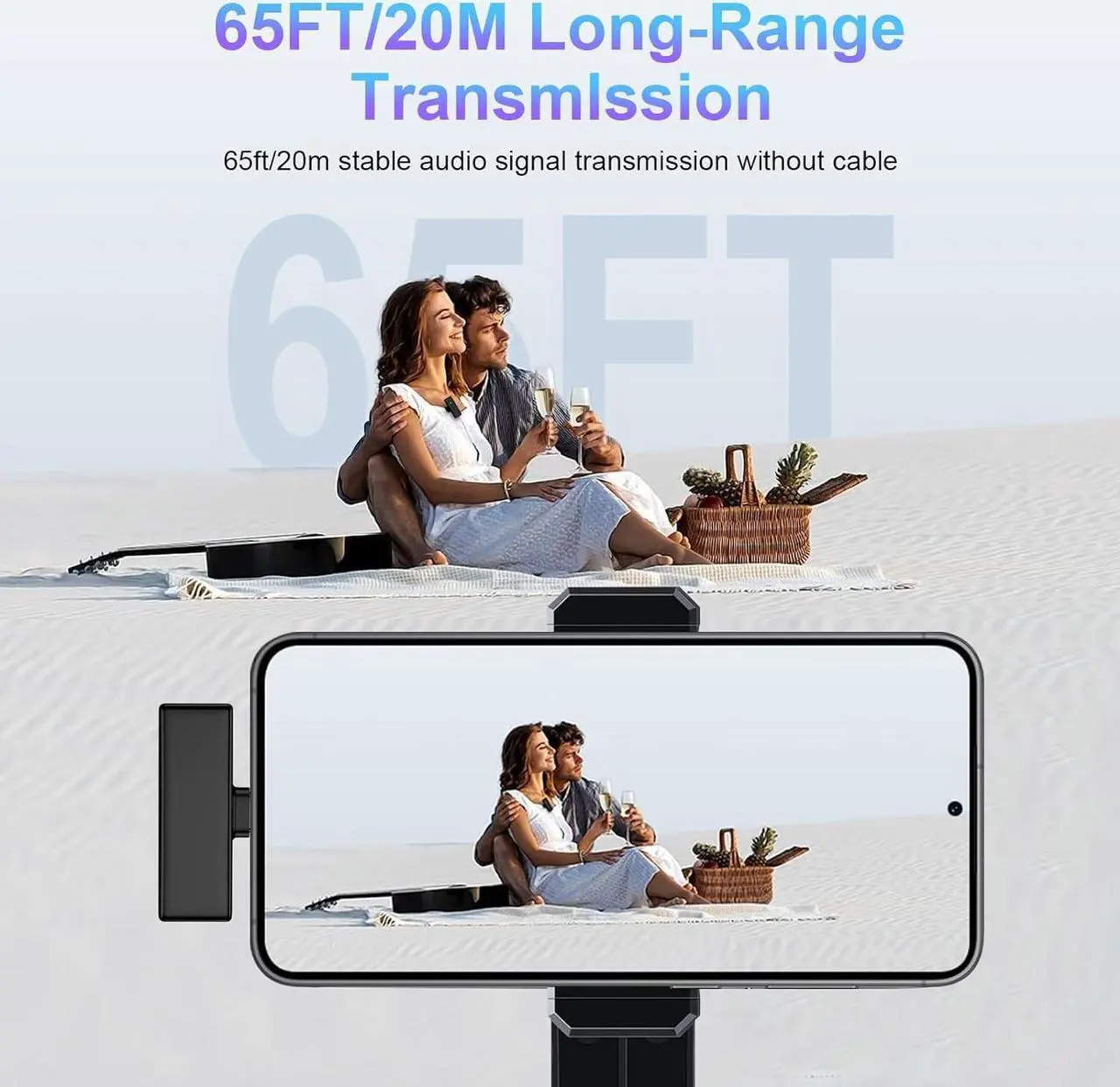 Alt view image 3 of 7 - Lavalier Microphone USB C Wireless Lav Mic for Android USB C Smartphone, Mini Lapel Type C Microphone Cordless Omnidirectional Condenser Recording Mic for Samsung iPhone 15 Video Vlog YouTube TikTok