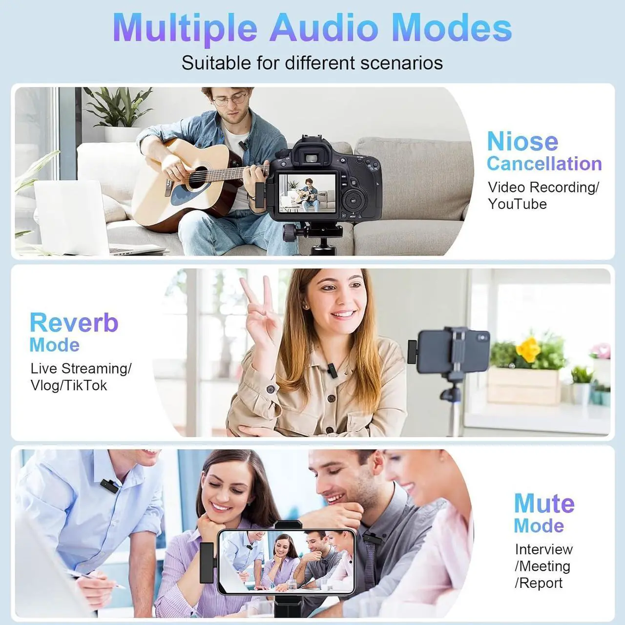 Alt view image 6 of 7 - Lavalier Microphone USB C Wireless Lav Mic for Android USB C Smartphone, Mini Lapel Type C Microphone Cordless Omnidirectional Condenser Recording Mic for Samsung iPhone 15 Video Vlog YouTube TikTok