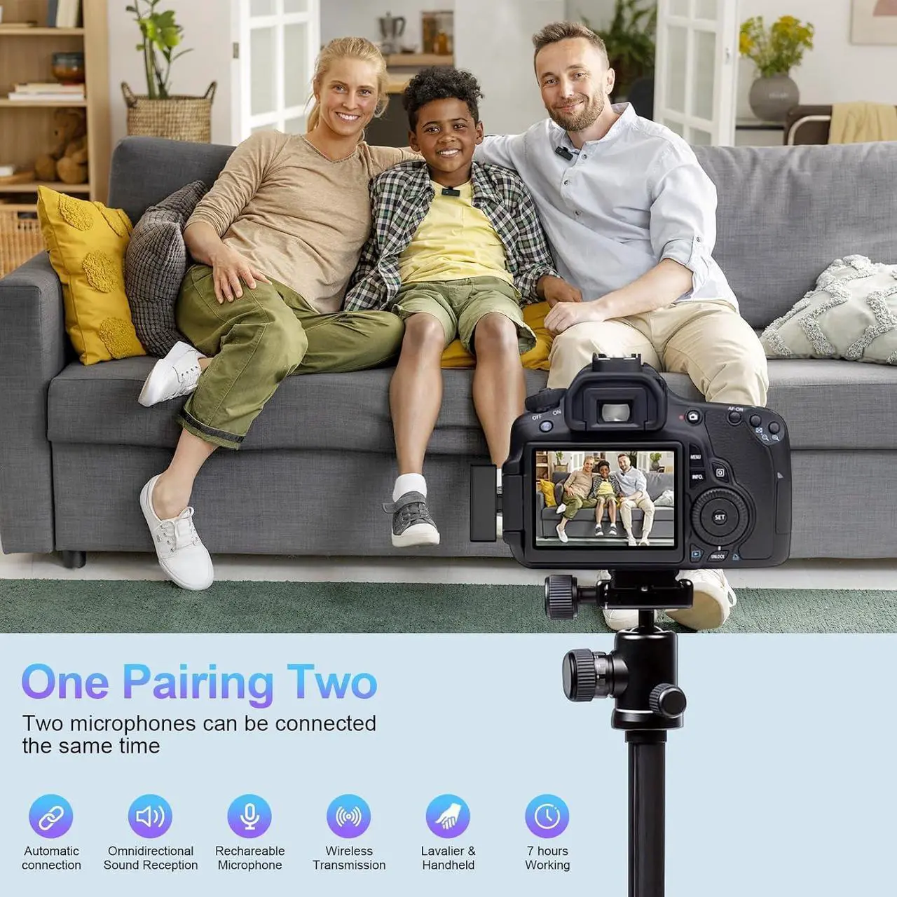Alt view image 2 of 7 - Lavalier Microphone USB C Wireless Lav Mic for Android USB C Smartphone, Mini Lapel Type C Microphone Cordless Omnidirectional Condenser Recording Mic for Samsung iPhone 15 Video Vlog YouTube TikTok