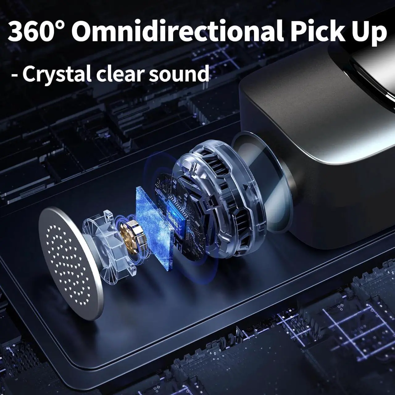 Alt view image 4 of 7 - Wireless Lavalier Microphone Lapel Mics, 2 Pack 3-in-1 Mini Cordless Small Clip Microphone, Magnetic 360°Adjustable Microphone Noise Canceling