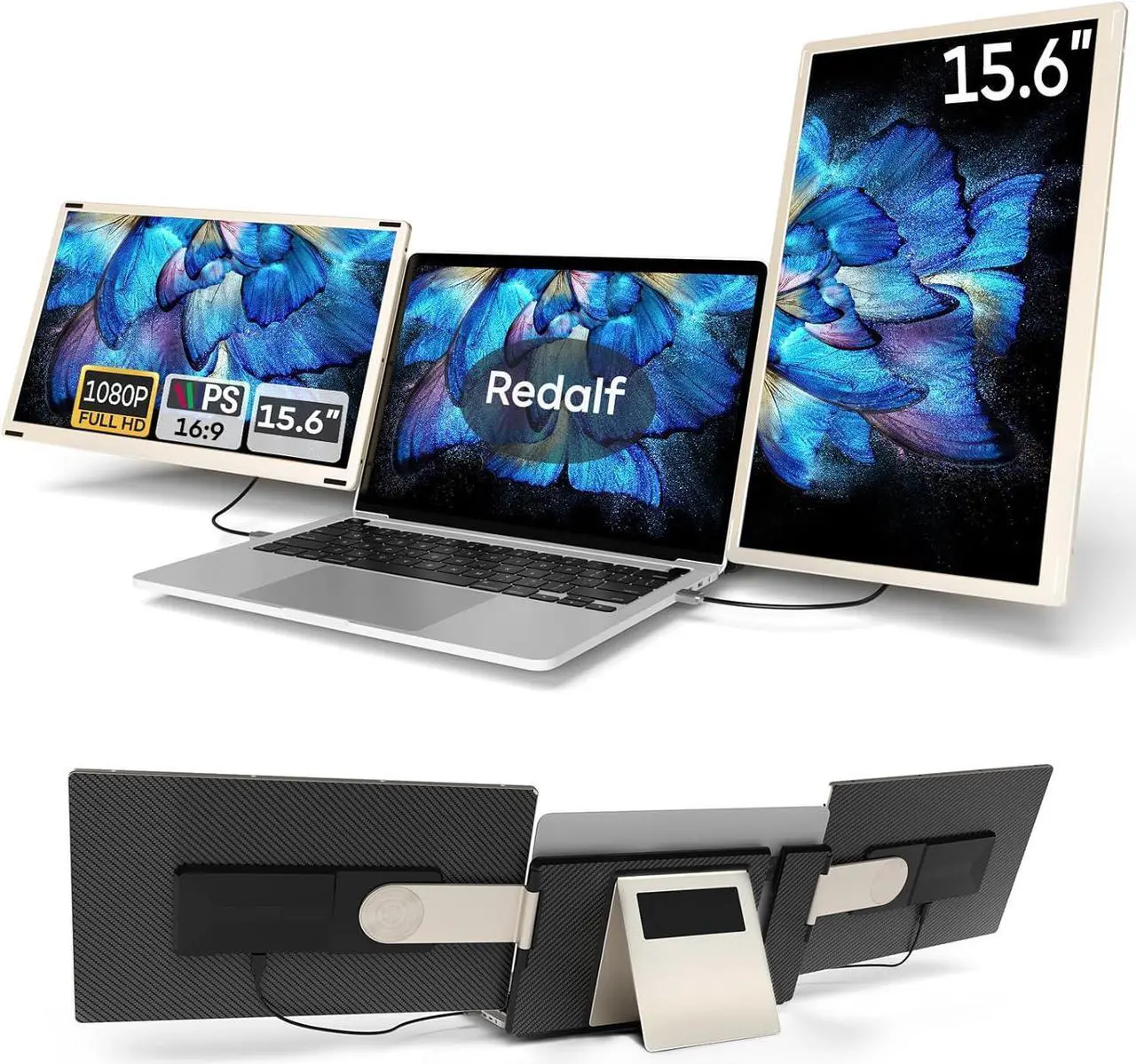 Main image of Laptop Screen Extender, 15.6" Portable Monitor, FHD 1080P IPS 360° Rotation Screen Triple Monitor Laptops, Removable Multi-mode monitor for 13-17 Laptops compatible with Mac/Wins/Android/Dex