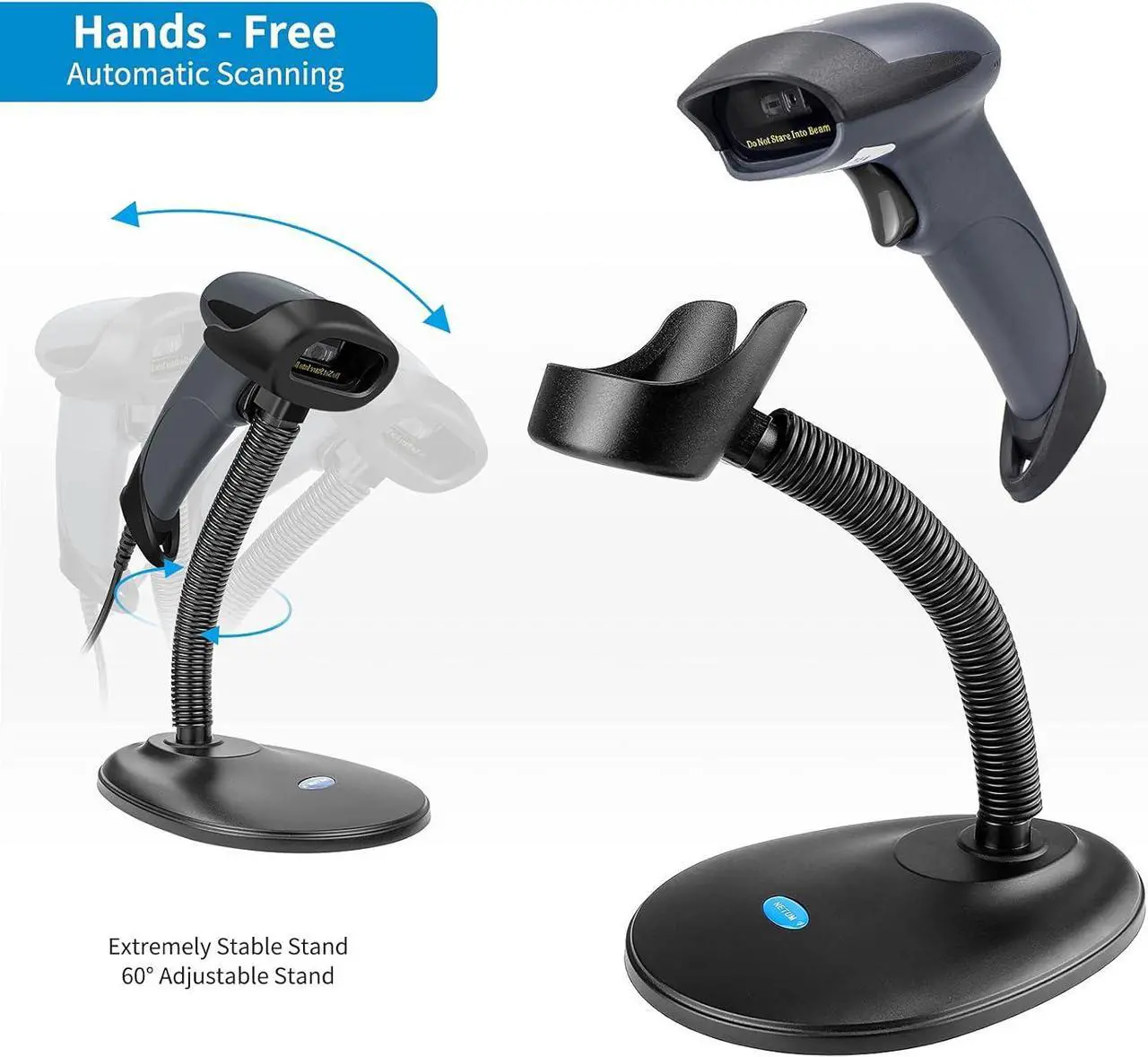 Alt view image 7 of 7 - NETUM Bluetooth 1D Barcode Scanner with Stand 2.4G Wireless & Bluetooth & Wired CCD Scanner Gun for Supermarket, Store, Warehouse Handheld Bar Code Reader Work with Windows, Mac,Android, iOS
