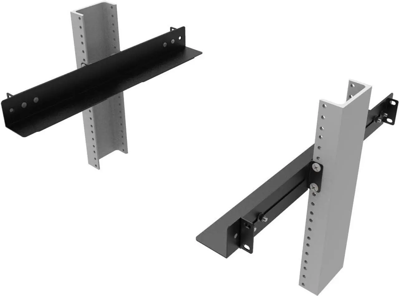 Alt view image 3 of 5 - 1U 19 inch Server Rack Rails -15-24 inch Adjustable Depth - Universal 4 Post Rack Mount Rails for Network Equipment, Server, UPS Mounting Rail Kit (1URR15-24IN)