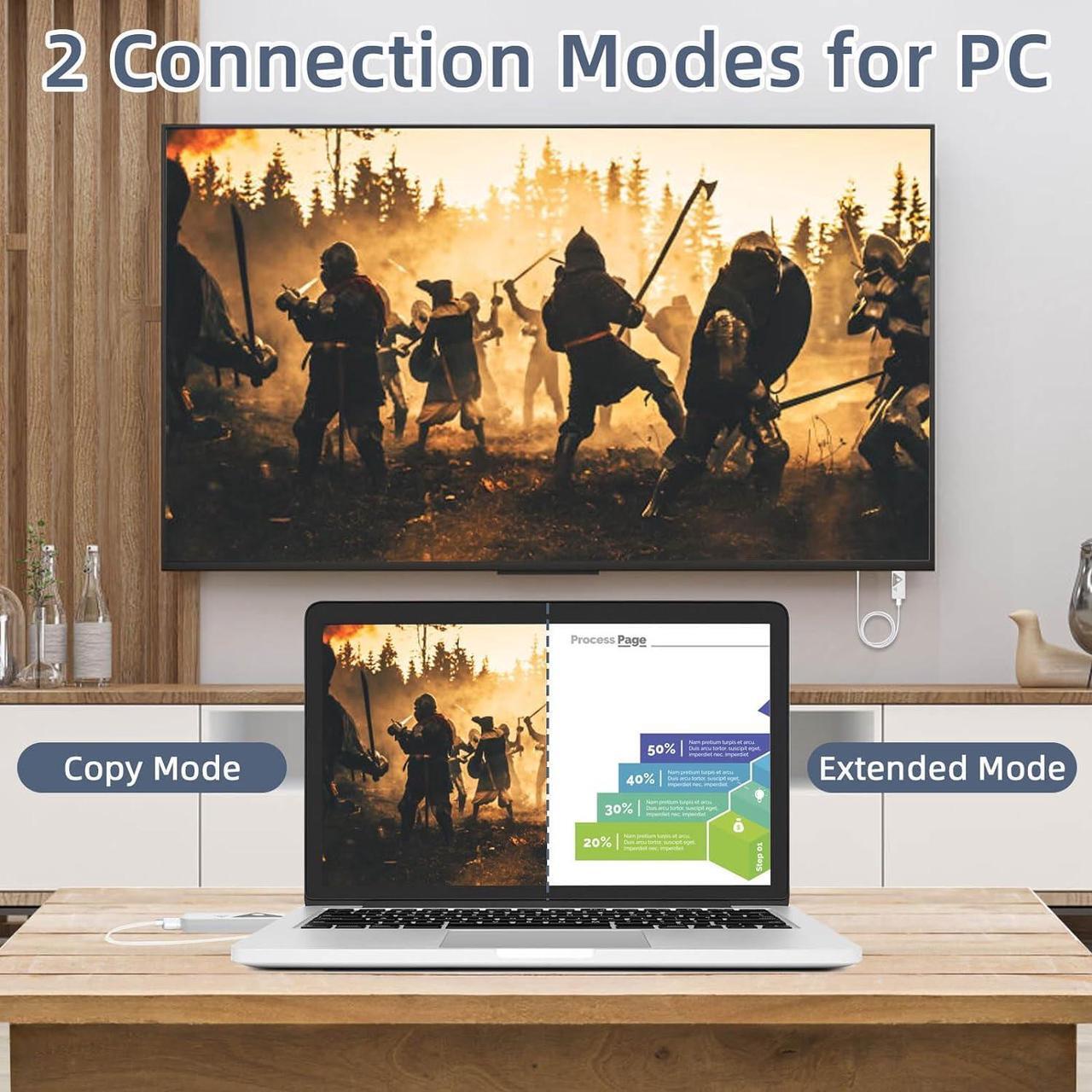 Alt view image 5 of 7 - Wireless HDMI Transmitter and Receiver, 1080P 60HZ HDMI Wireless Extender, Plug & Play 2.4G/5G Wireless HDMI Kit for Streaming Video and Audio to Monitor from Laptop/PC//Projector