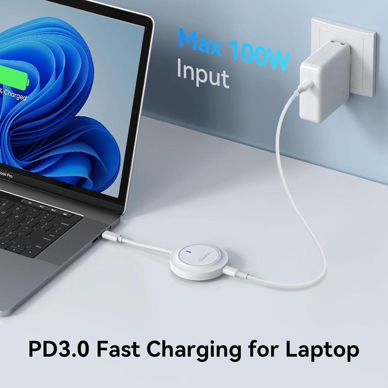 Alt view image 5 of 7 - USB C Wireless Transmitter and HDMI Receiver, 2.4G/5G HDMI Extender with PD 3.0 Port, Streaming Video and Audio to TV/Monitor/Projector from MacBook/Surface/Chromebook, iPad, iPhone 15/Galaxy