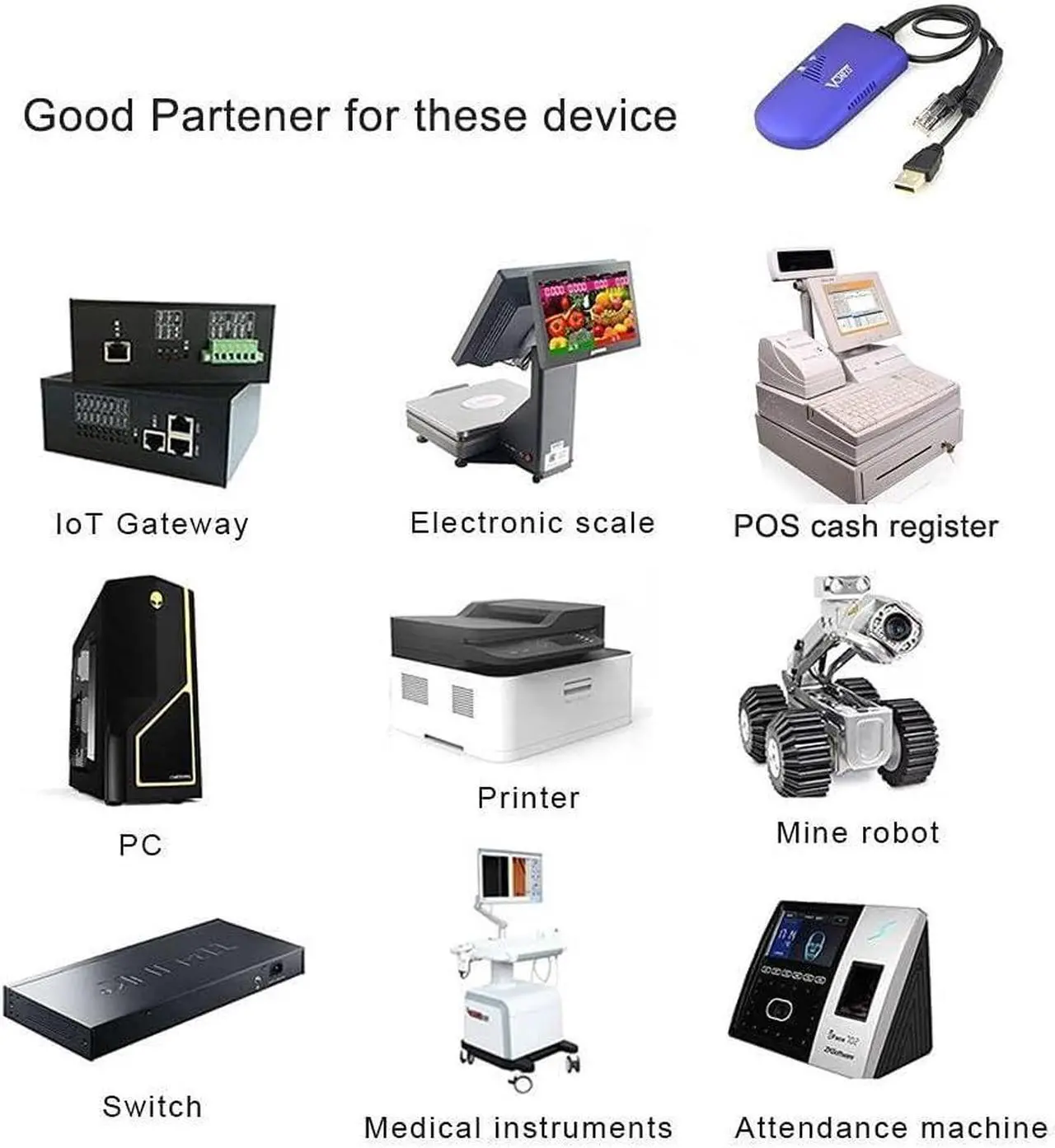 Alt view image 4 of 7 - WiFi Bridge 2.4GHz WiFi to Ethernet Convert/WiFi Repeater/Point to Point with RJ45 Male DC/USB Powered for PLC IP Camera Printer Medical Devices Network Devices